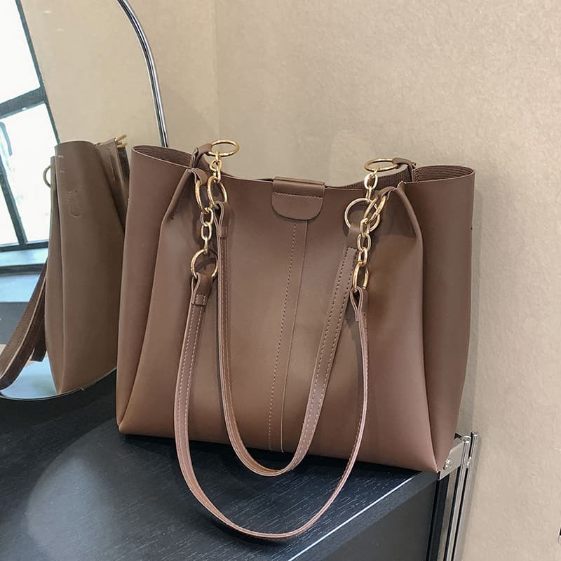 Large Capacity Bag Women Autumn 2023 New Fashion Tote Bag Commuter Bag College Student Shoulder Bag Shopping Bag