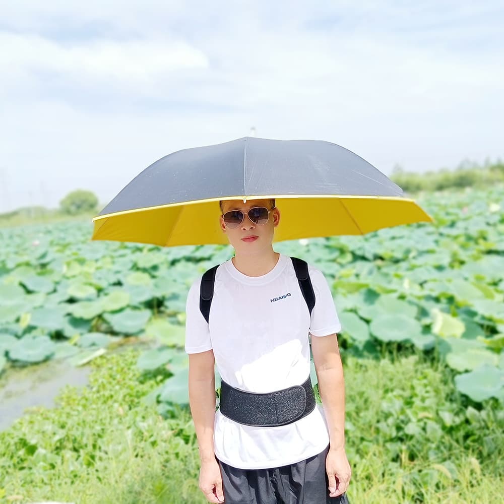 Breathable hands-free umbrella holder, outdoor sun protection for tea picking and fishing, wearable outdoor fishing shade shoulder support