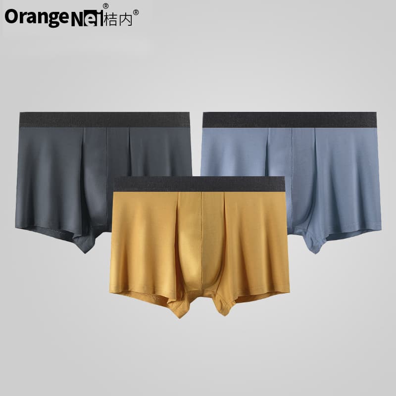 Men's Boxer Briefs 40s Modal Breathable Graphene Antibacterial Lining Moisture-Wicking Wholesale Drop Shipping