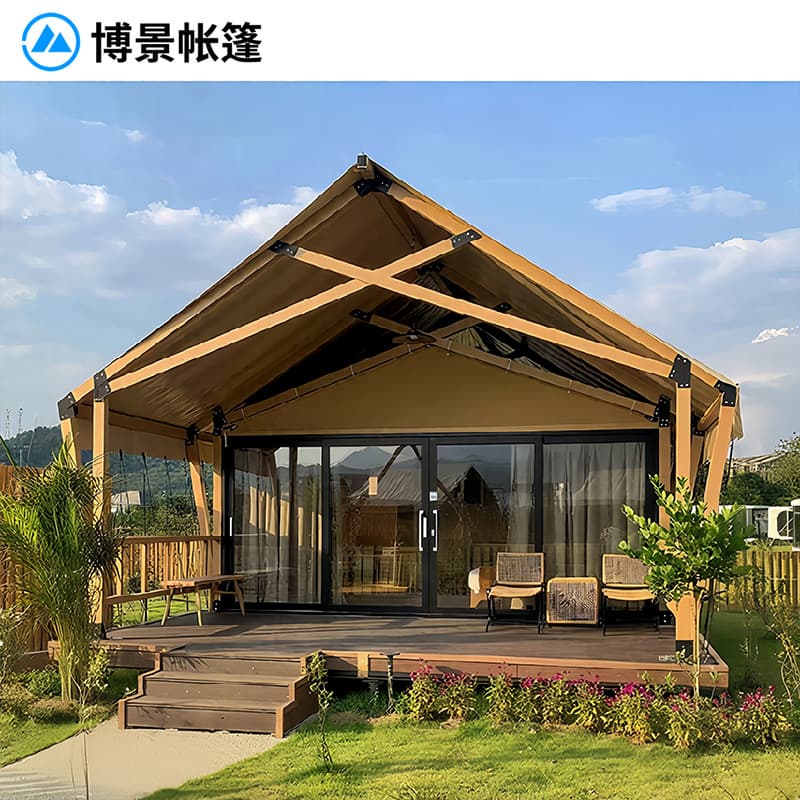 Light Luxury Outdoor Hotel Tent A-Frame Wood Cabin Nomadic B&B Tent Resort Scenic Area Camping Tent Manufacturer