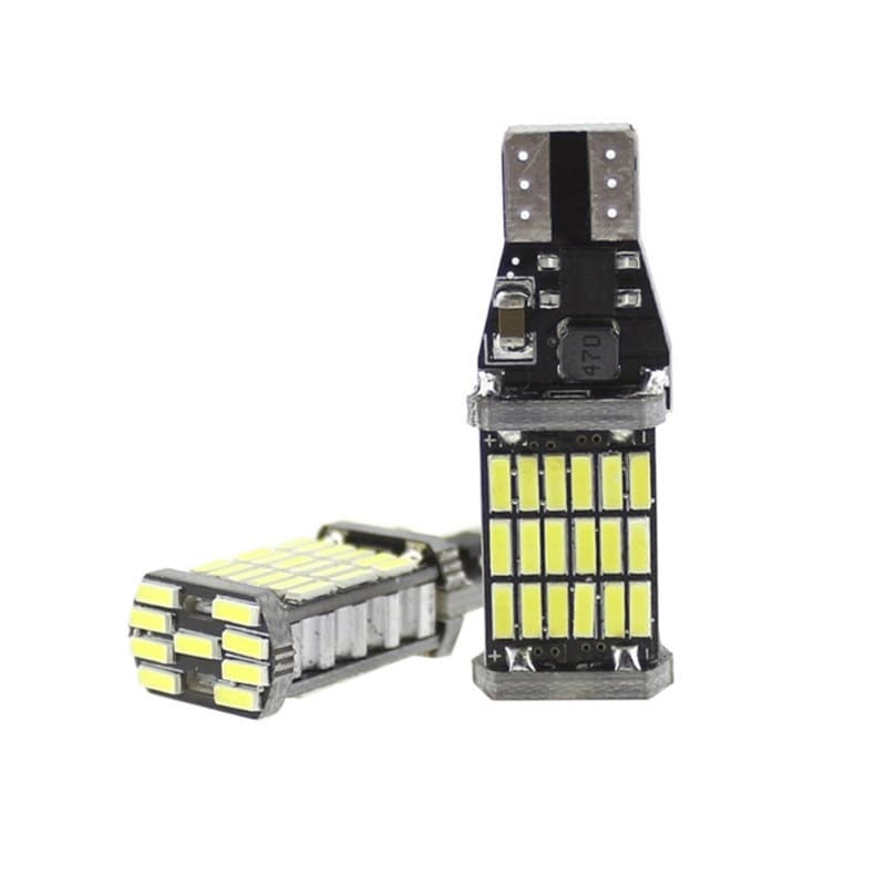 Car LED Reverse Light Decoder T15 4014 45SMD, Turn Signal Light T10 45-LED Reading Light