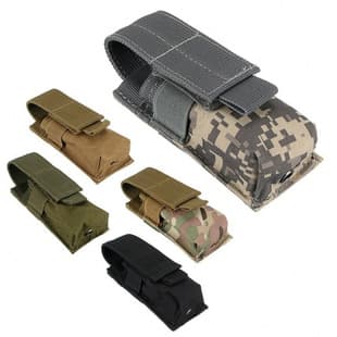 Outdoor Multi-Functional Tactical Flashlight M5 Flashlight Pouch Small Single EDC Tool Pouch Molle Attachment Bag Camouflage