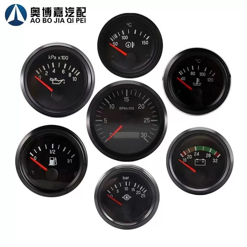 Diesel Generator Set Shantui Bulldozer Inductive Pointer Oil Pressure Gauge Water Temperature Gauge Oil Temperature Fuel Voltage Gauge