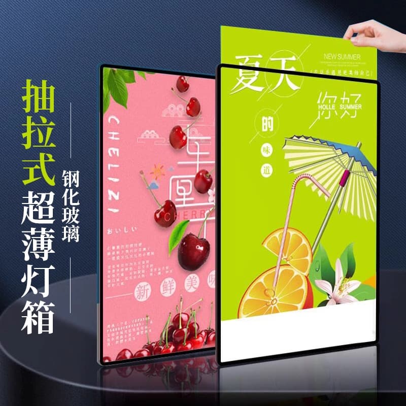 Advertising Sign Slim Led Lightbox Menu Wall-mounted Display
