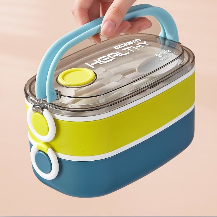 Stainless Steel Portable Lunch Box for Office Workers, Bento Box, Student Lunch Box, Cartoon Kids Meal Box, Double-Layer Sealed
