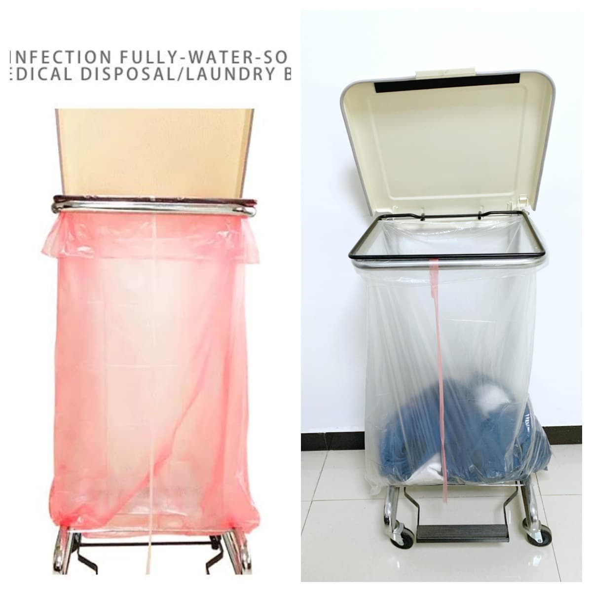 Water-Soluble PVA Laundry Bags, Eco-Friendly, Residue-Free, Infection-Resistant, Direct from Manufacturer