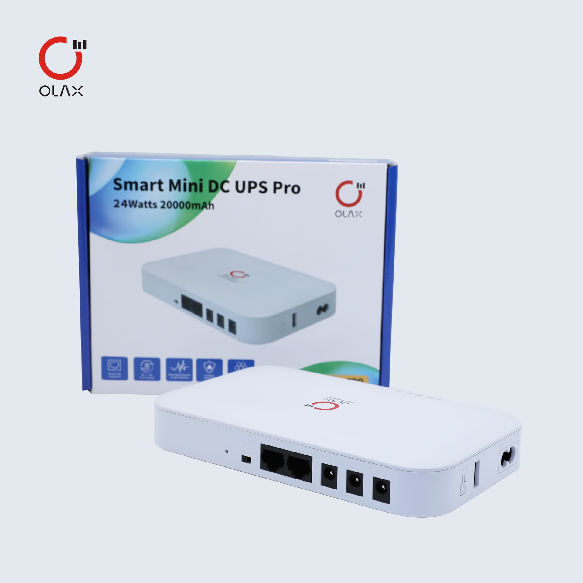 OLAX Mini UPS Uninterruptible Power Supply D6/D8 with EU/US Standards, 24W 20000mAh DC Portable Power Bank