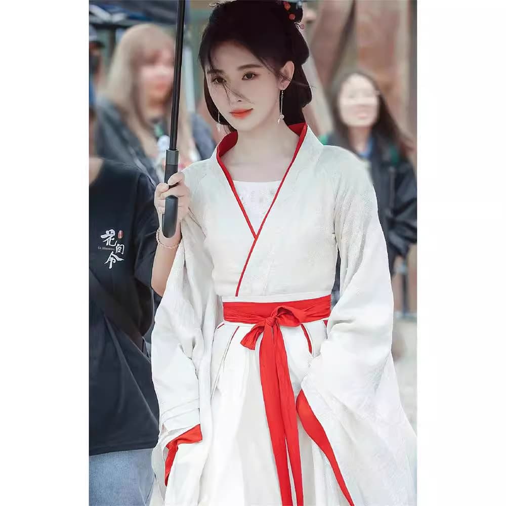 Huajian Ling Ju Jingyi's film and television same style Hanfu women's photo shoot ancient costume Wei Jin cool fairy air elegant improved Hanfu
