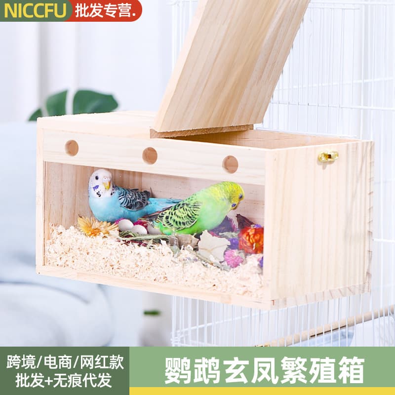 Cockatiel Breeding Box, Budgie Parrot Nest, Bird House, Acrylic Transparent, Can Be Hung Inside Cage