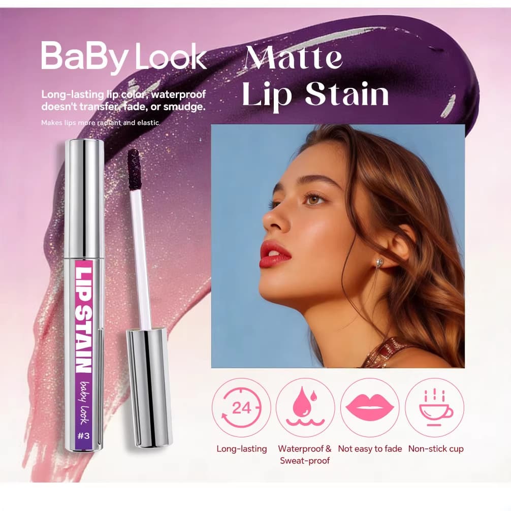 BaBy Look (English Version) Peel-Off Lip Gloss Long-Lasting Color Matte Finish Moisturizing Brightening Lipstick Cross-Border