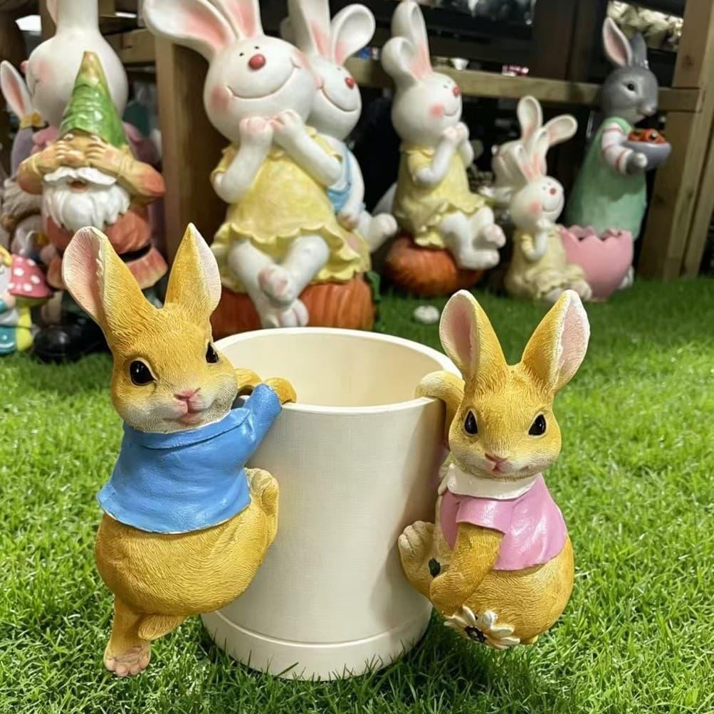 Creative villa garden cute flower pot pendant living room bunny bonsai home accessories crafts