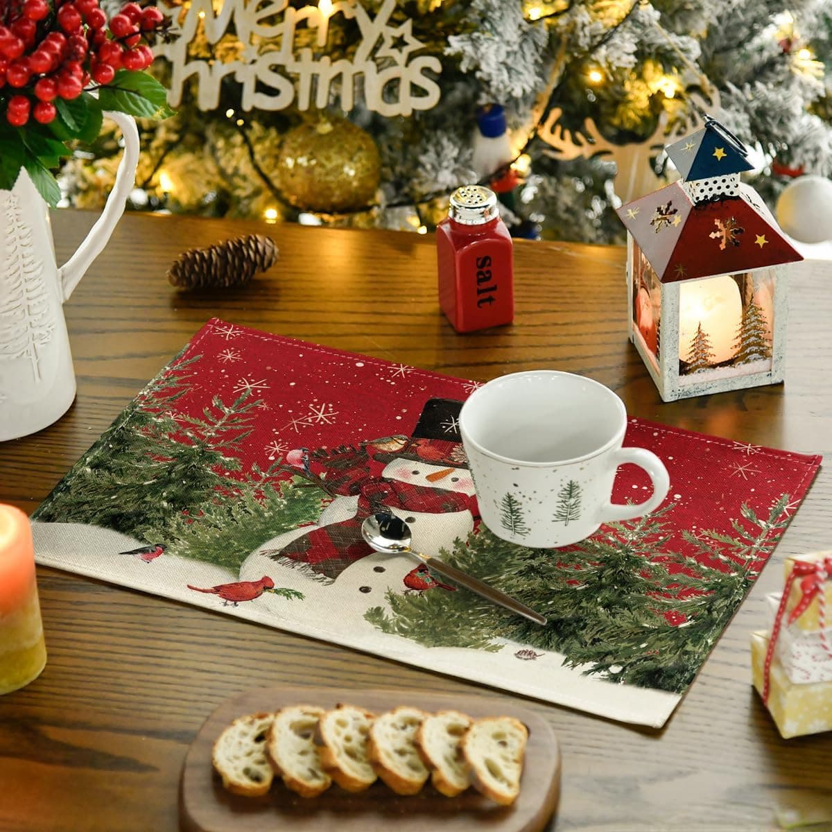 Amazon Best-Seller Christmas Disposable Table Placemats for Holiday Home Decor, Kitchen Dining, and Family Gatherings