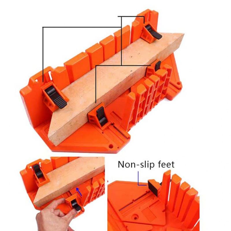 Miter Saw Box Cabinet 0/22.5/45/90 Degree Saw Guide for woodworking