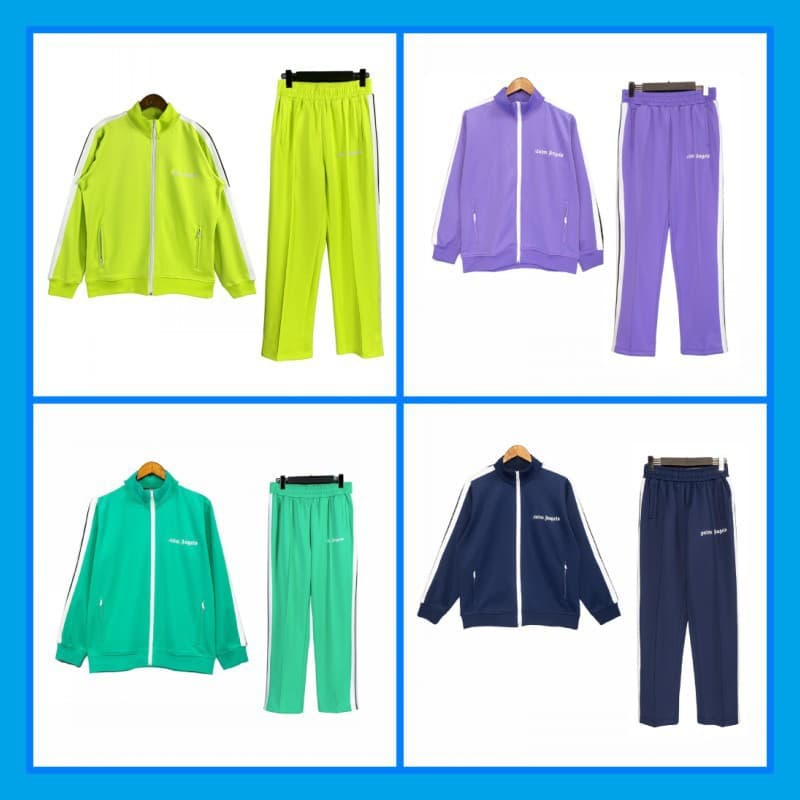 Trendy Palm Angels Striped Webbing High-Street Casual Sport Jacket Couple Set Multiple Colors Available for Export