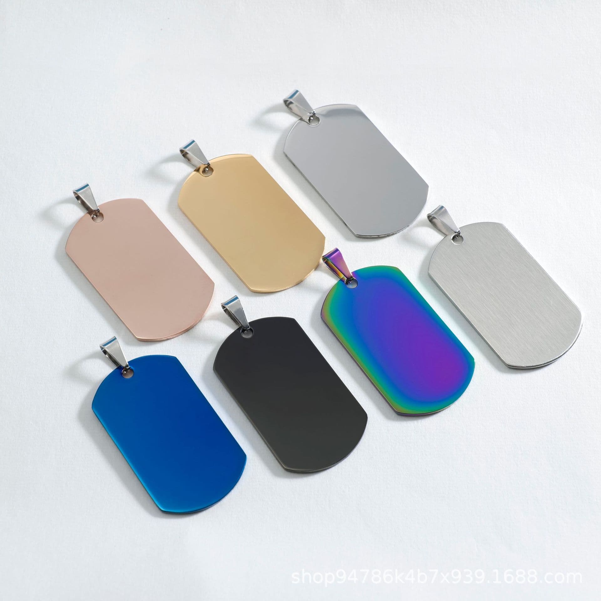 Military brand lettering LOGO support necklace European and American style metal stainless steel pet pendant accessories wholesale anti-lost