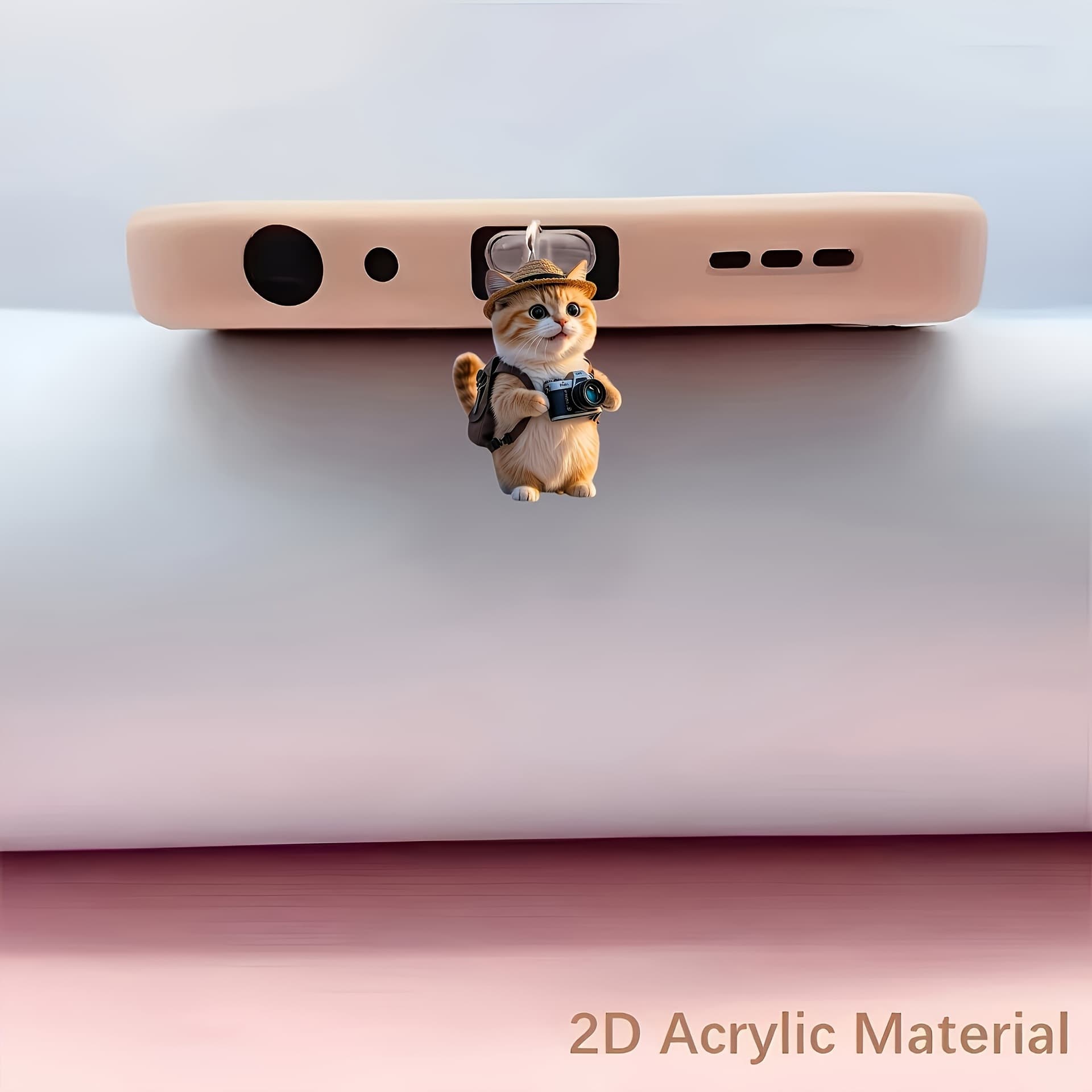 Cross-border Acrylic Creative Camera Cat Phone Dust Plug