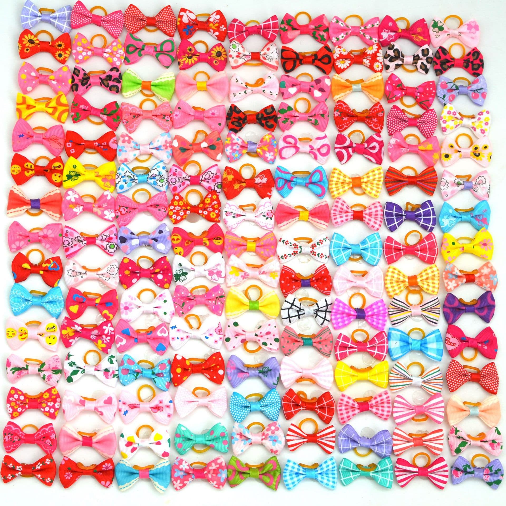 Cross-border hot-selling pet hair accessories, bow headbands, princess-style cat and dog hair clips, in stock.