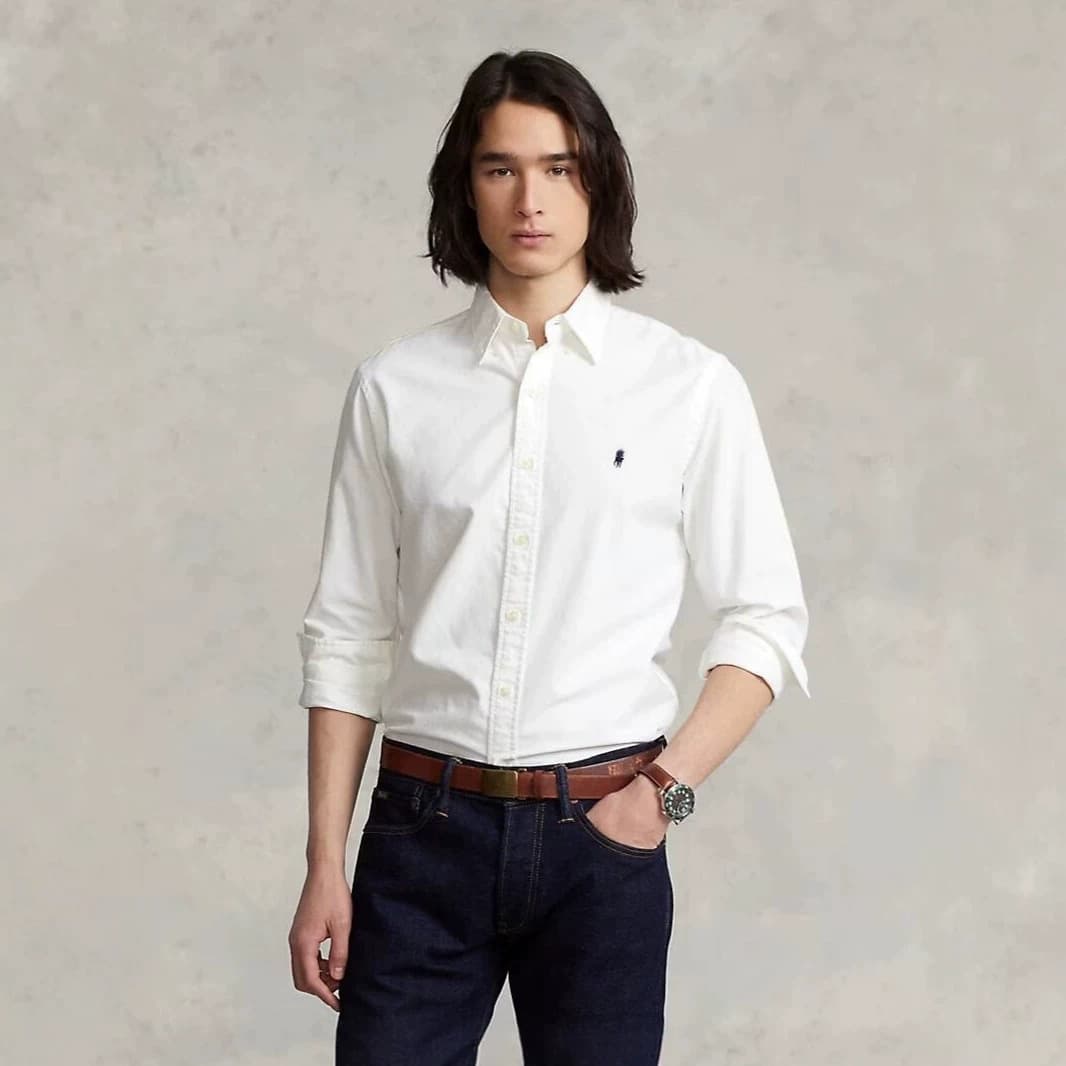 Raff RL pony logo classic war horse long-sleeved cotton American casual embroidered POLO shirt men's couple shirt