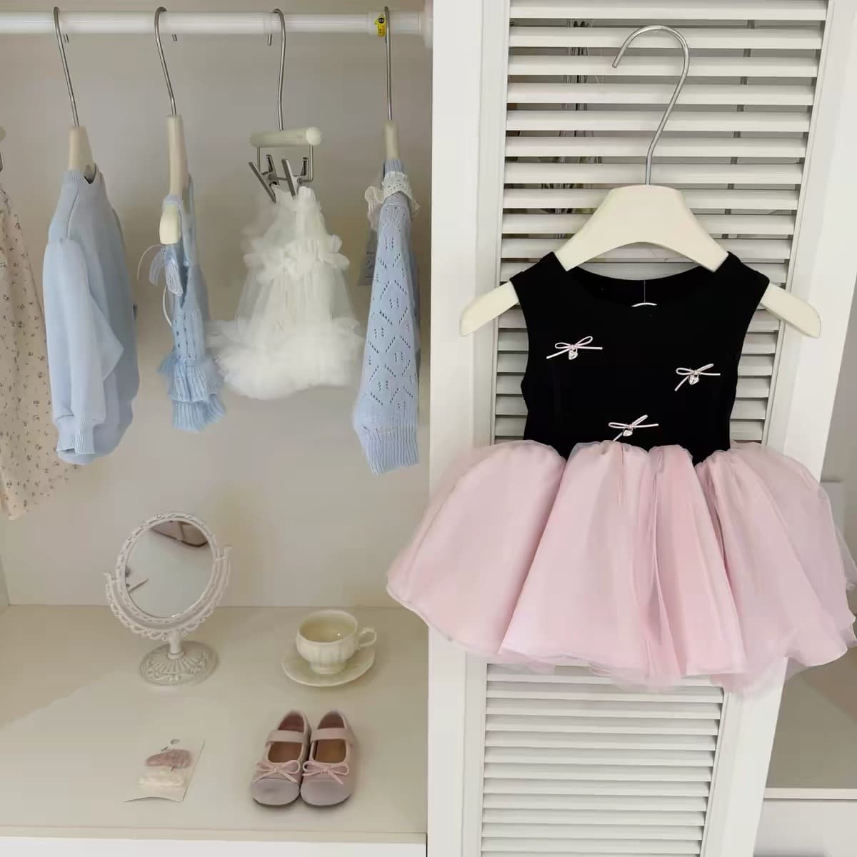 Girl Dress Summer New Style Kids Tulle Dress Girl First Birthday Outfit Baby Birthday Clothes Princess Dress