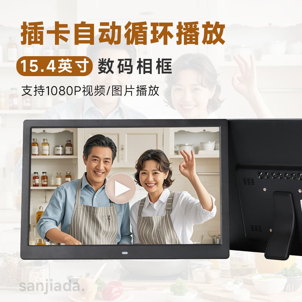 Manufacturer 15.4-inch Digital Photo Frame HD Picture 1080P Video Player Advertising Machine 15-inch Electronic Photo Album