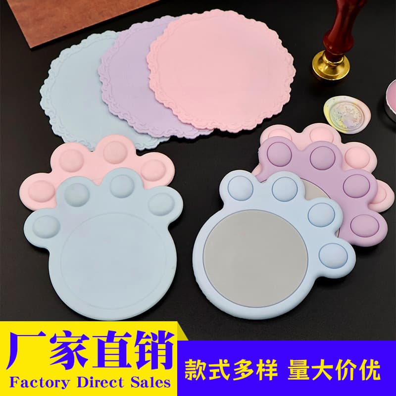 Wax Seal Stamp Silicone Mat Non-Stick Pad Soft Silicone Wax Seal Cooling Heat Insulation Tool Mold Board Factory Wholesale