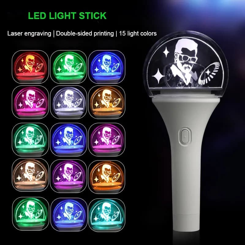 Wholesale Customized LED Field Controlled Light Stick Kpop Lightstick Support Stick Acrylic Rotating Hand Lamp