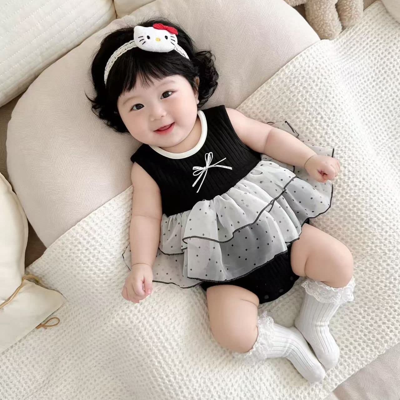 Summer Korean-style Princess Dress for Baby Girls, Adorable Sleeveless Vest Tutu Layered Cake Dress