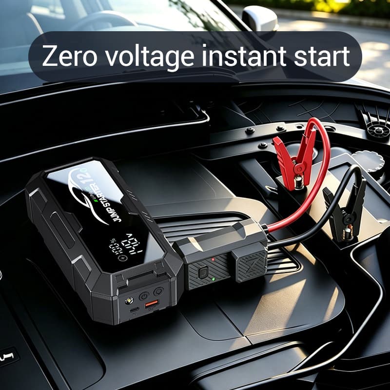 Cross-Border New Car Emergency Jump Starter Large Capacity 12V Battery Starter Power Bank Jump Start High Capacity