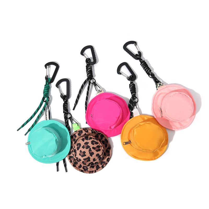 Mini Fisherman Hat Bag Niche Design Headphone Coin Purse Keychain Women's Bag Coin Storage Small Pouch Unisex Crossbody