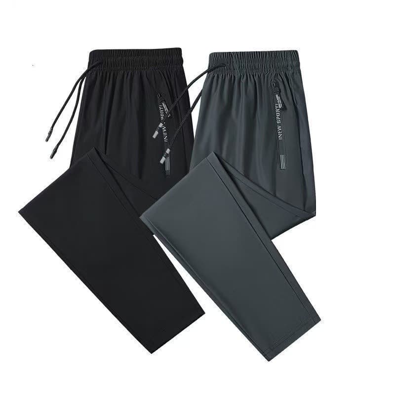 Lightweight Breathable Ice Silk Pants Men's New Summer Thin Quick-Dry Pants Men's Summer Casual Trousers Cool-Feel Men's Long Pants