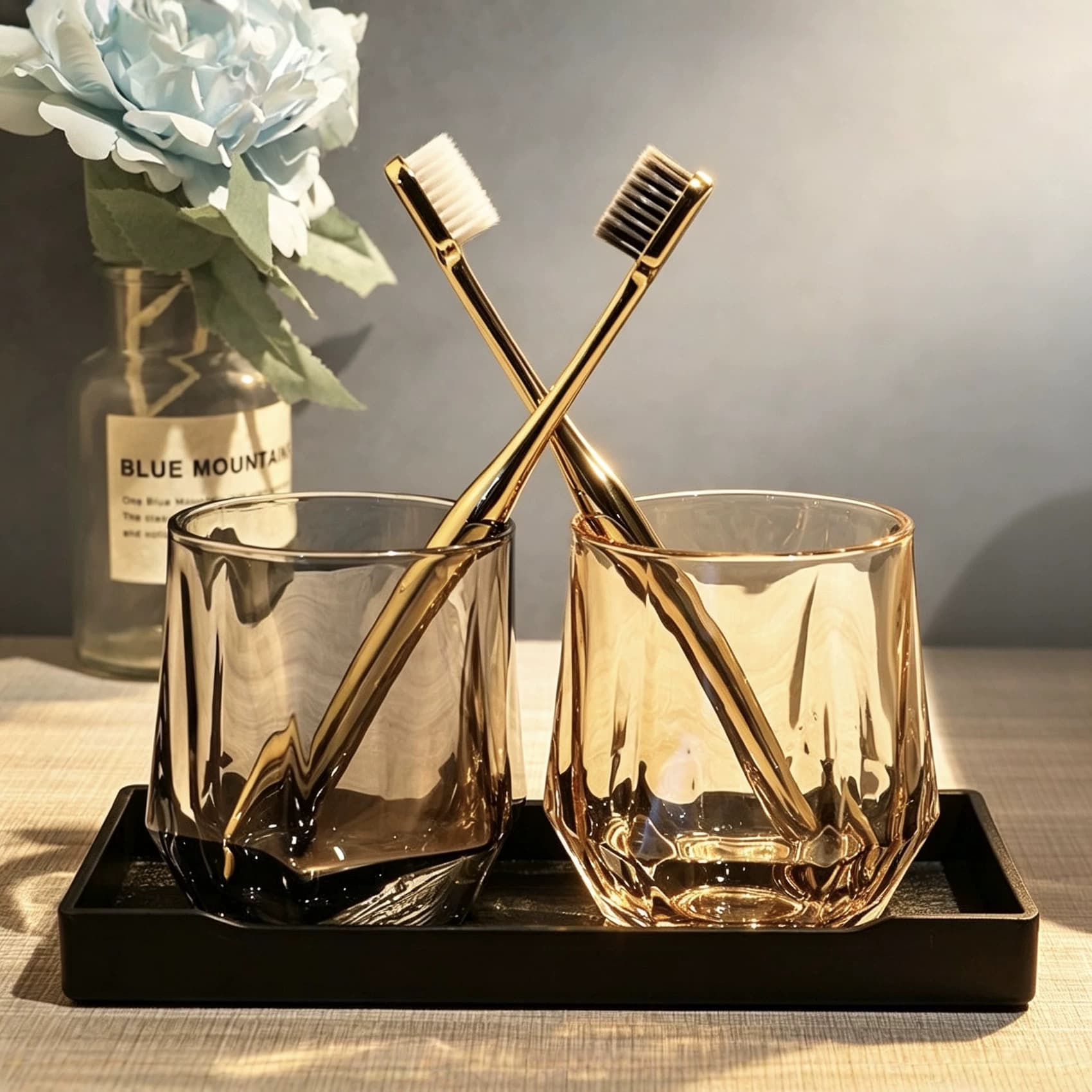 Hotel Mouthwash Cup Household Couple Glass Teeth Cup Nordic Style Wash Cup Hotel Water Cup Homestay Inn Brush Cup