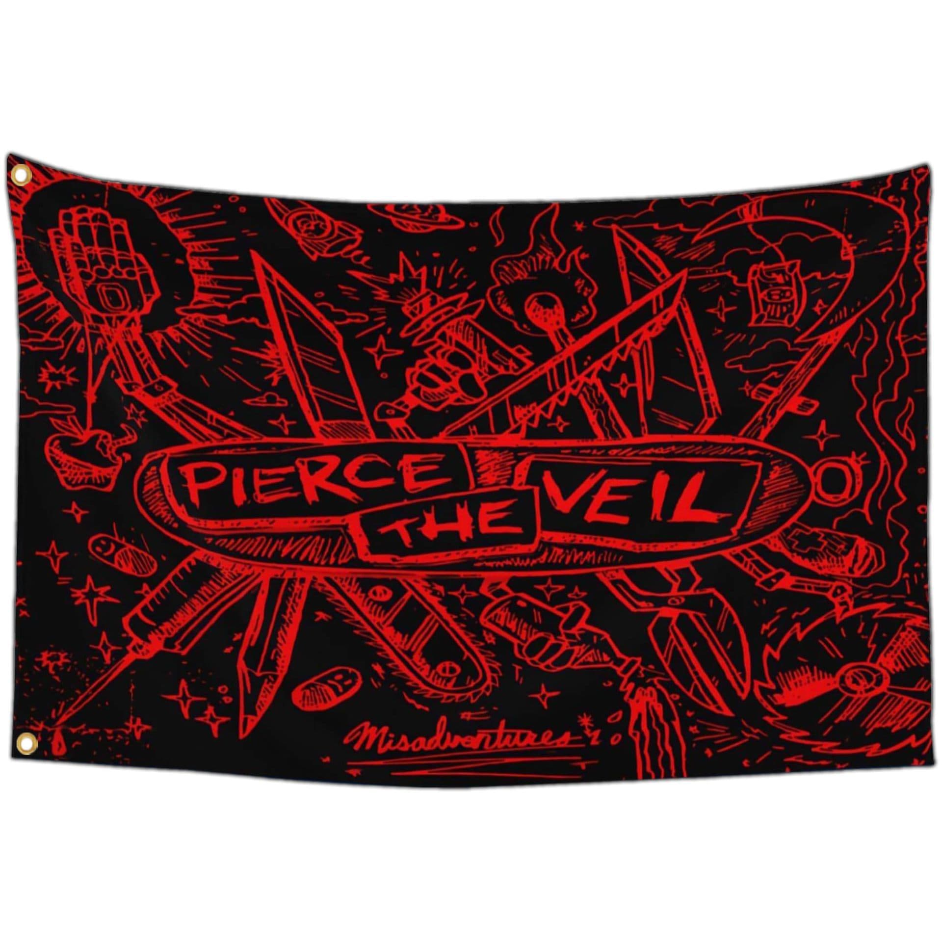 Black and red graffiti tapestry, personalized and interesting tapestry, living room wall background decoration, bedroom room home tapestry