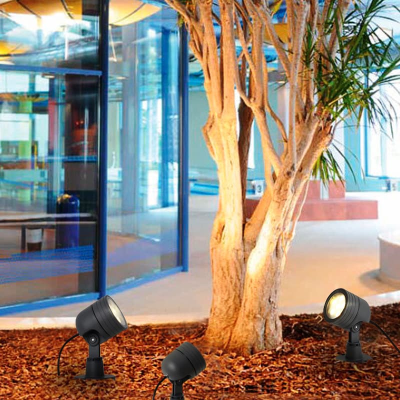 LED Outdoor Waterproof Tree Light, Tree Spotlight, Garden Yard Colorful Round Lawn LED Ground Insert Light