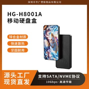 Custom M.2 SATA/NVMe External Enclosure Type-C Interface Mobile Hard Drive Enclosure HG-H8001A