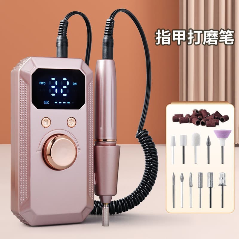Cross-border Electric Nail File and Cuticle Remover Tool, Nail Drill for Manicure, Cuticle Pusher, Nail File Pen, Recommended by Nail Artists