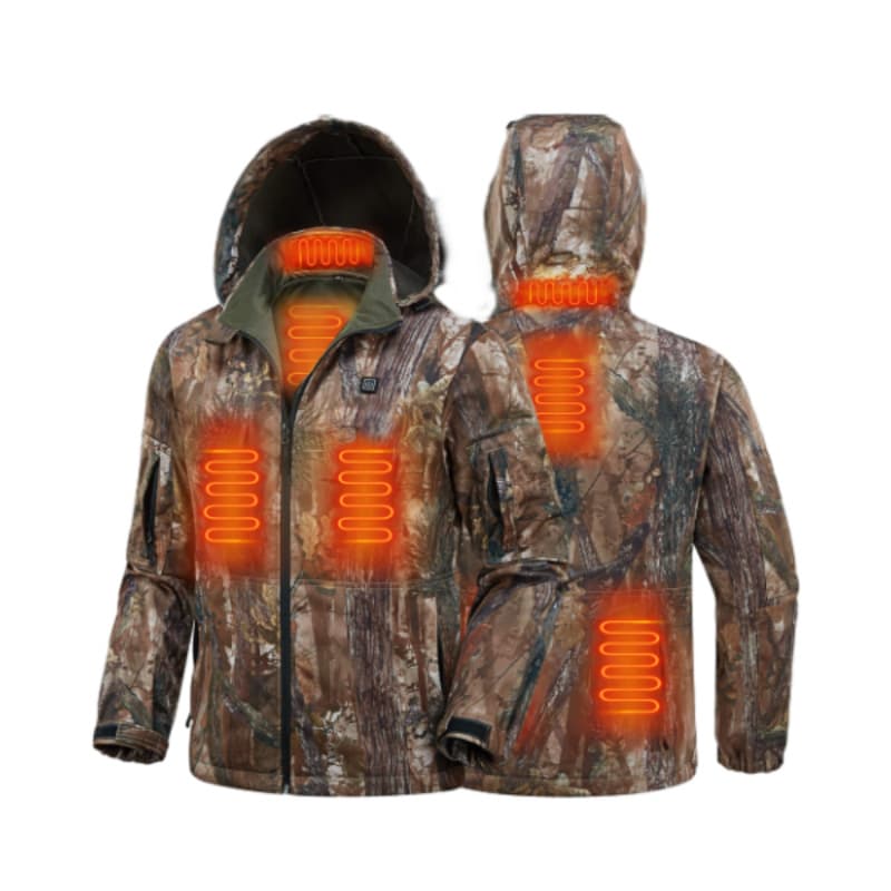Custom Men's Heated Hunting Jacket Electric Heated Camouflage Outerwear