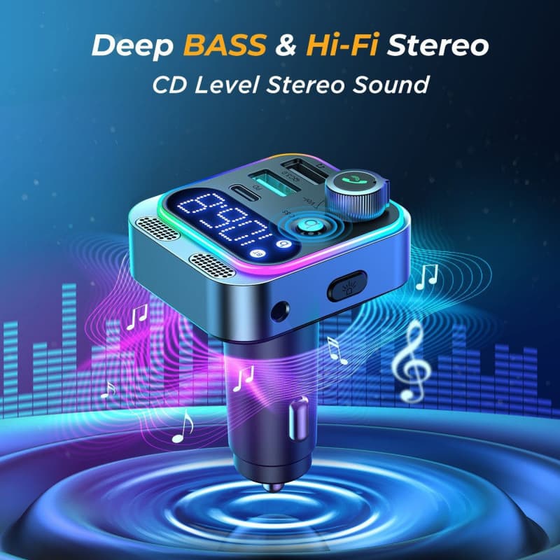 P17 Car Bluetooth MP3 Music Player Car FM Transmitter PD20W QC3.0 Car Phone Charger