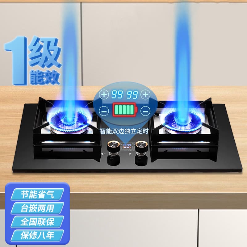 2024 New Tian Gas Stove Double Burner Household Kitchen Direct Spray Dual-Use High-Fire Stove Energy-Saving Gas-Saving Gas Stove Wholesale