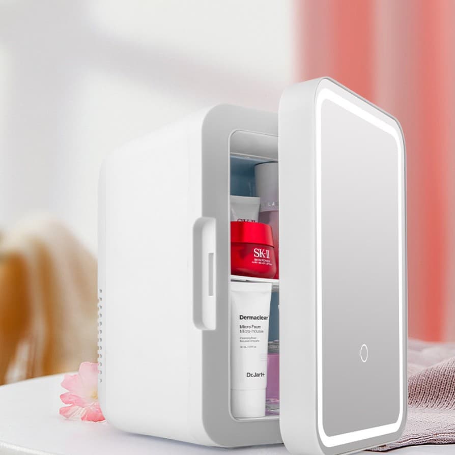 Cross-border Hot-selling Cosmetic Mirror Mini Fridge Car and Home Small Fridge 8L