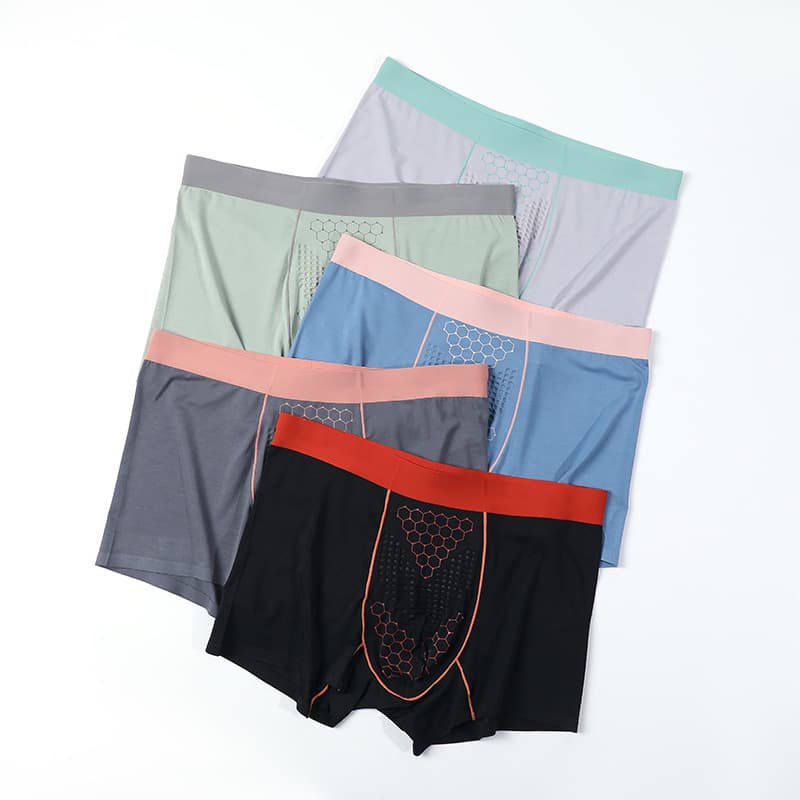 50-Pack Modal Men's Seamless Underpants Oyster Antibacterial Negative Ion Health Comfortable Breathable Boxer Briefs Factory Direct