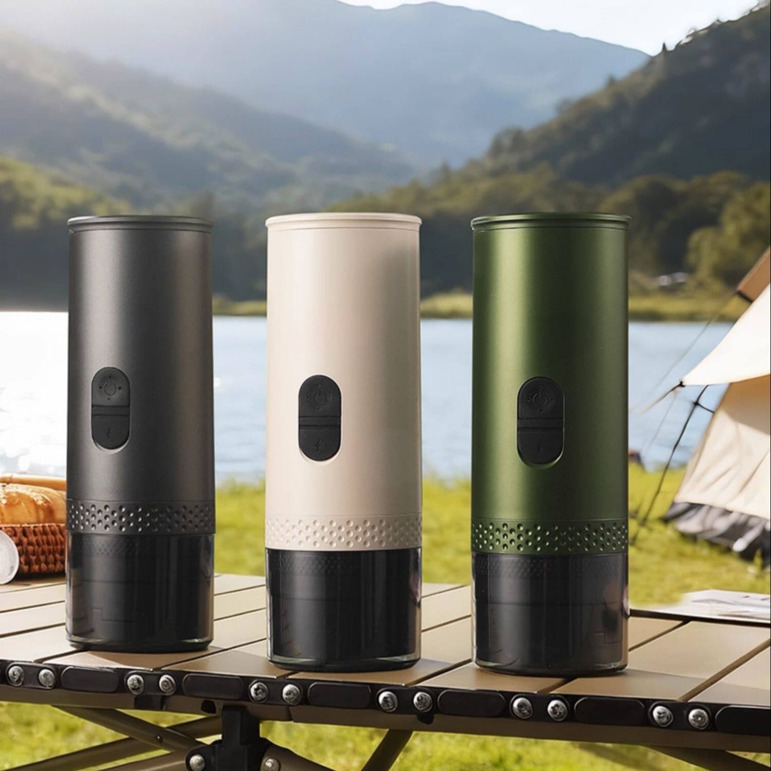 Portable Espresso Machine, Compatible with Capsules and Ground Coffee, Cross-Border Heated Coffee Machine, Outdoor USB Rechargeable