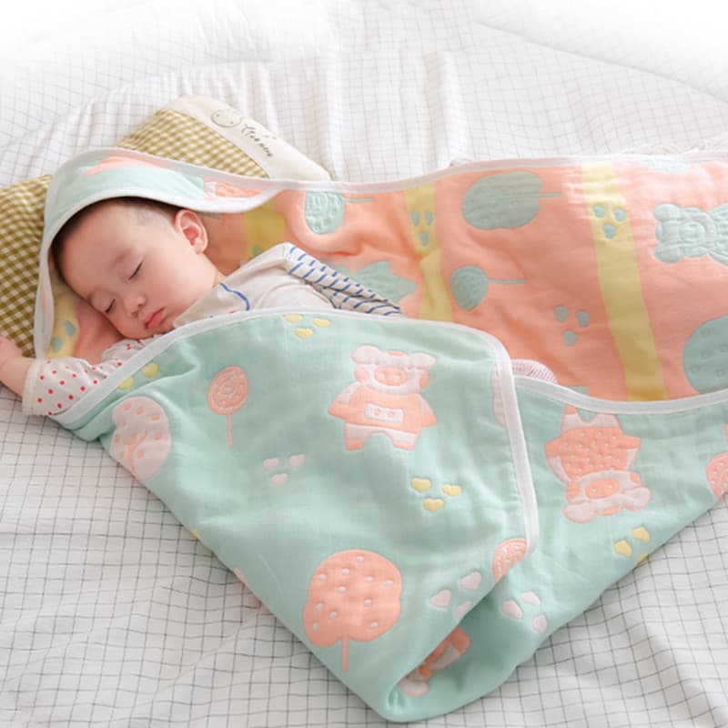 Newborn Baby Swaddle Blanket, Maternity Ward Wrap, Spring/Autumn Cotton Gauze, Summer Thin Baby Quilt