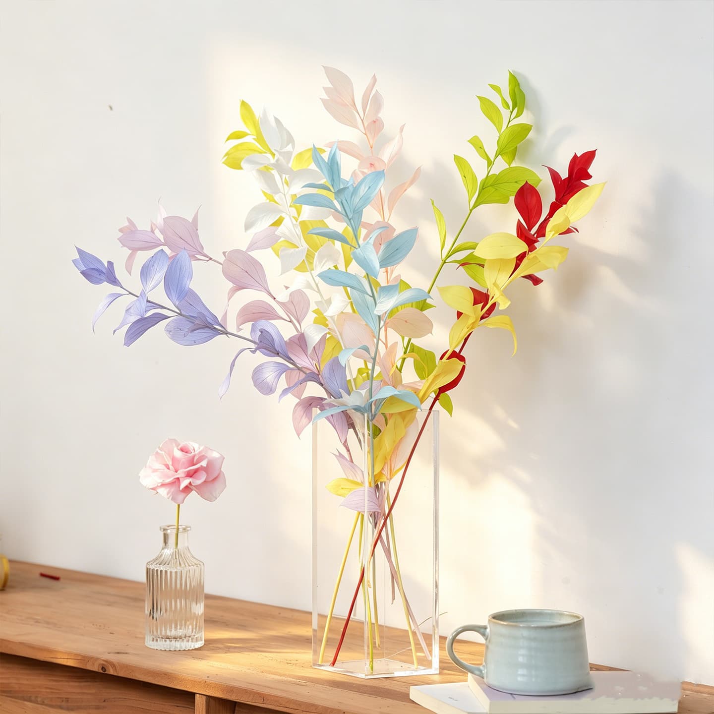 Eternal Eucalyptus Leaves, Fine-Leaf Eucalyptus, Macaron Preserved Flower Filler Leaves, Wedding Decoration Soft Outfit Flower Arrangement Filler Leaves