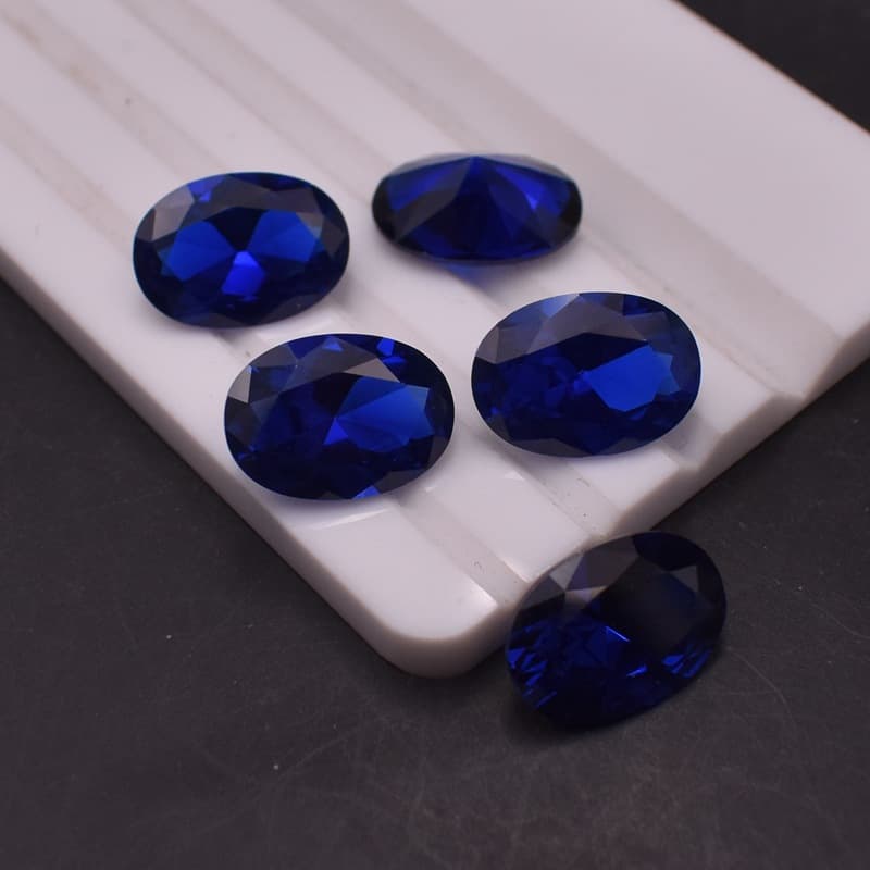 Oval Cabochon Blue Spinel No.113 Spinel Sapphire Loose Stone Egg Shape Wuzhou Gemstone Accessories Loose Stone