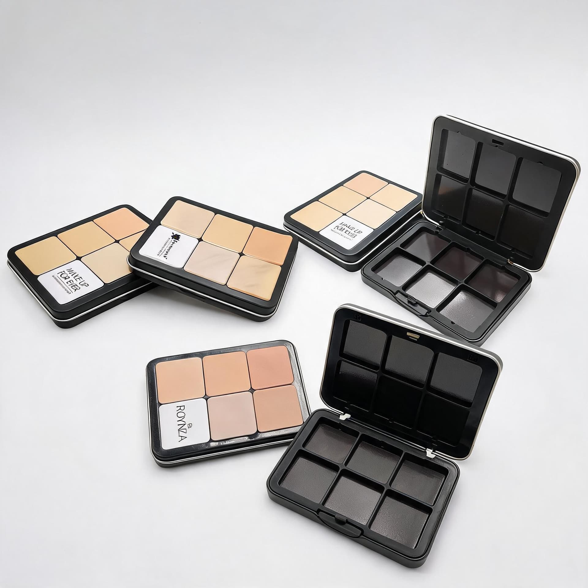 New eye shadow tin box, eye shadow box, powder tin box, eye shadow tin box, eye shadow box, cosmetic eye shadow box
