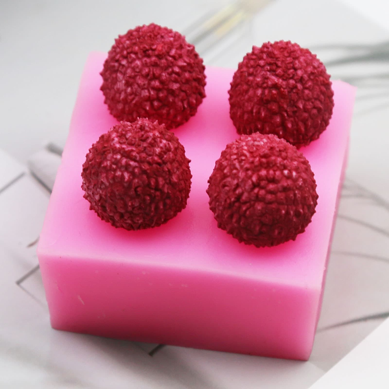 DIY Stereo Lychee Chocolate Mold Cake Decoration Mold Baking Handmade Soap Mold Silicone Mold P1907