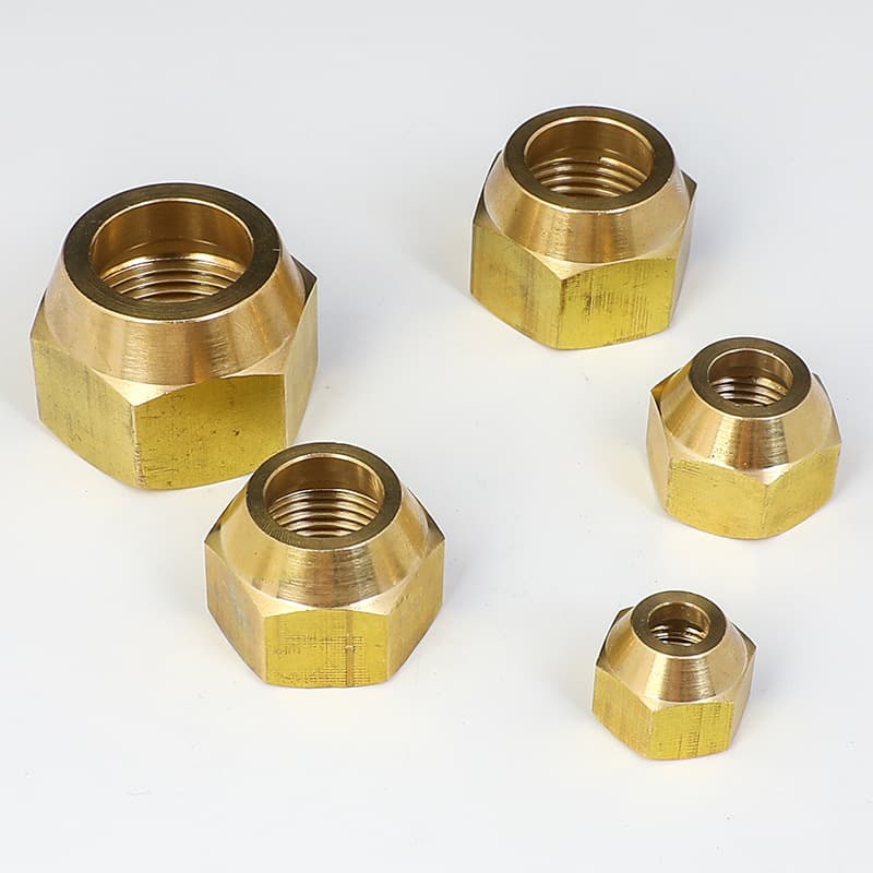 Air Conditioning Refrigeration Brass Nut Imperial Bar Copper Nut Smooth Thickened Copper Nut In Stock Minimum 20 Pieces for Wholesale