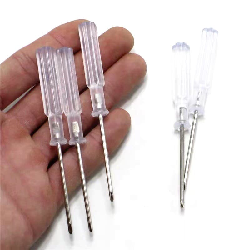 Transparent Crystal Screwdriver 2mm Phillips Household Computer Screw Tool Repair Toy Etc. Multi-Function Bit