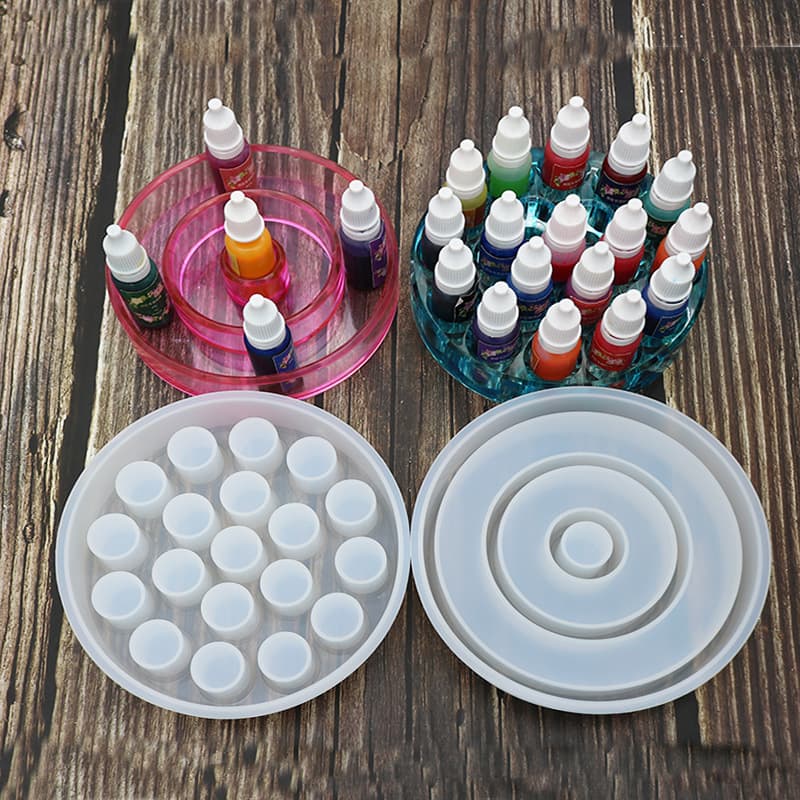 DIY Products Crystal Glue Mold Color Essence Storage Box Silicone Mold Lipstick Storage Box Resin Mold Cross-Border