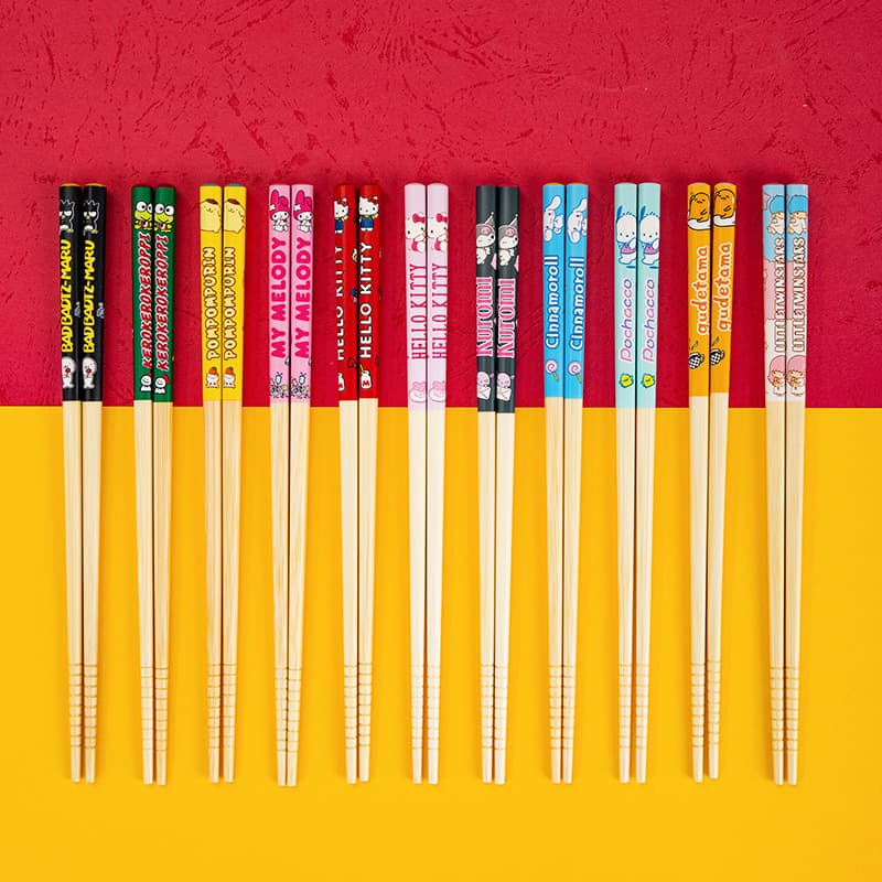 Sanrio Hello Kitty Cartoon Bamboo Chopsticks Household Bamboo Chopsticks Single Pack Personal Use Natural Bamboo Chopsticks